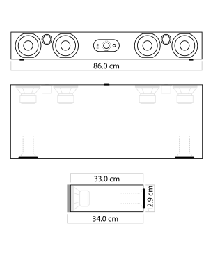 NUBERT nuBoxx AS-425 max Soundbar aktiv | Soundplate, Hellgrau