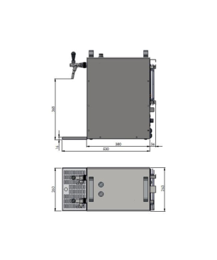 ICH-ZAPFE Set - Bier Zapf. PYGMY 25/K 1- ltg 30 L/h - Zapfkopf: ohne - Set Zapfanlage