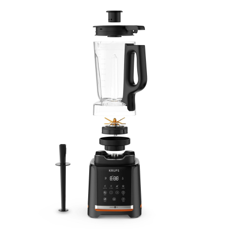 KRUPS KB 9158 INFINYMIX HOCHLEISTUNGSMIXER 35000 UMDREHU Standmixer Schwarz Metallic Satin (1600 Watt, 1.75 Liter)