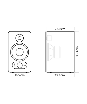 NUBERT nuPro SP-200 HiFi-Lautsprecher, Eisgrau