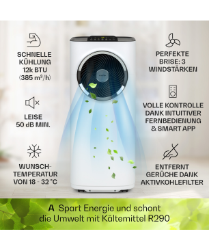 KLARSTEIN Kraftwerk Smart Klimagerät Weiß (Max. Raumgröße: 59 m², EEK: A)