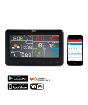 ALECTO WS-5500 - 8 in 1 WiFi-Wetterstation mit App - Funk-Außensensor Wetterstation