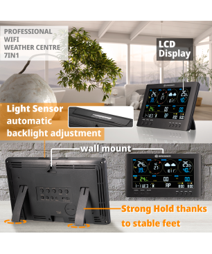 BRESSER Zusätzliche Basisstation für 7002586 WLAN ClearView Wettercenter Wetterstation