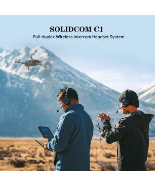 HOLLYLAND Solidcom C1 - 3S Full Duplex Wireless Intercom System, Over-ear Mono-Headset Schwarz