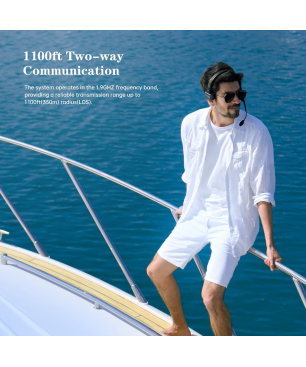 HOLLYLAND Solidcom C1 - 3S Full Duplex Wireless Intercom System, Over-ear Mono-Headset Schwarz