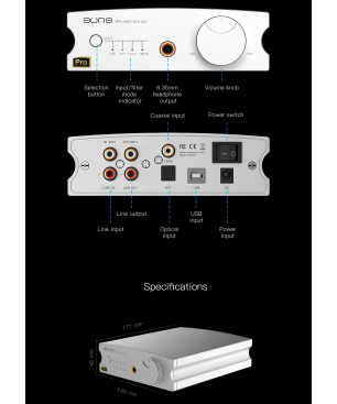 AUNE X1s Pro Kopfhörerverstärker (2 Kanäle, Schwarz)