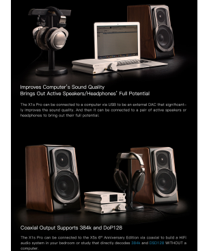 AUNE X1s Pro Kopfhörerverstärker (2 Kanäle, Schwarz)