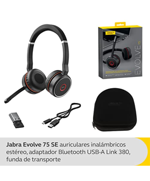 JABRA 100-98510001-99 JABRA PC-HS EVOLVE, On-ear Headsett Bluetooth Schwarz