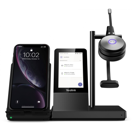 YEALINK WH66 Mono Teams, On-ear Mono-Headset Bluetooth Schwarz