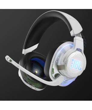 JBL Quantum 910 PWL, Over-ear Gaming Headset Bluetooth Weiß/Blau