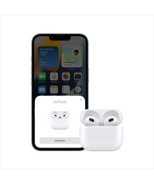 APPLE AirPods (3. Generation mit MagSafe Ladecase), In-ear Kopfhörer Bluetooth Weiß