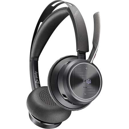 POLY Voyager Focus UC B825-M, Over-ear Headset Bluetooth Schwarz