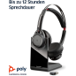 POLY Voyager Focus UC B825-M, Over-ear Headset Bluetooth Schwarz