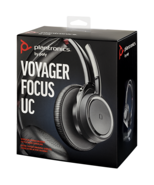 POLY Voyager Focus UC B825-M, Over-ear Headset Bluetooth Schwarz