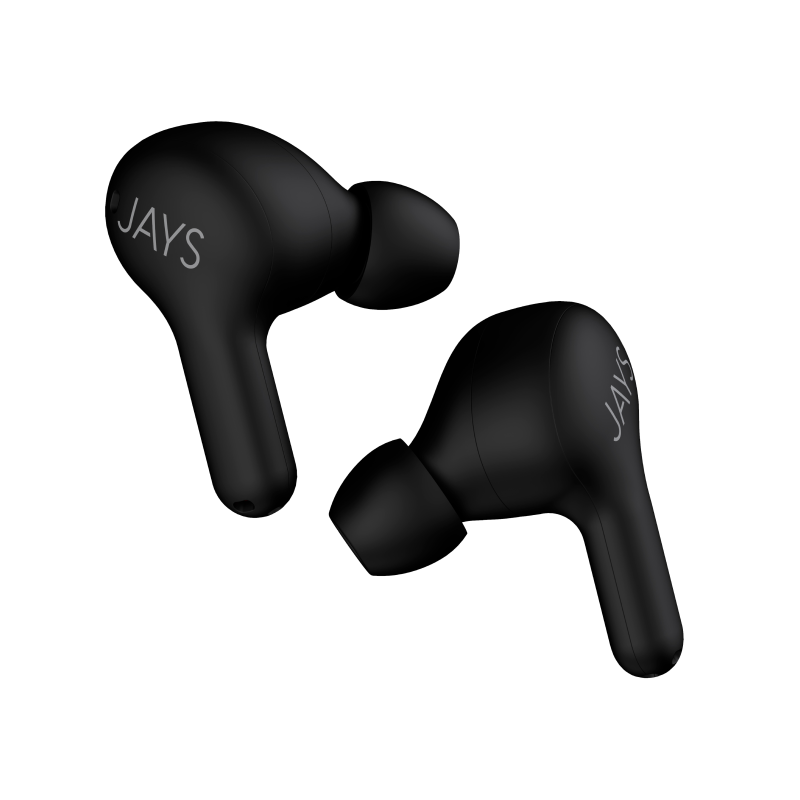 JAYS t-seven Active Noise Cancelling (ANC) True Wireless Bluetooth Kopfhörer bis zu 20h Akkulaufzeit, In-ear Bluetooth Kopfhör