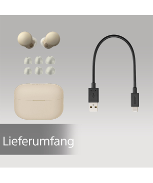 SONY LinkBuds S Truly Wireless, In-ear Kopfhörer Bluetooth Ecru