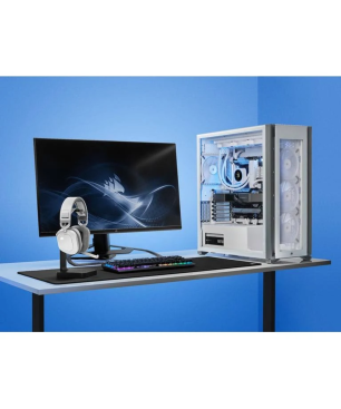 CORSAIR HS 80 RGB WIRELESS WHITE, On-ear Gaming-Headset Bluetooth Weiß