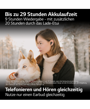 LG TONE Free DT90Q, In-ear Kopfhörer Bluetooth