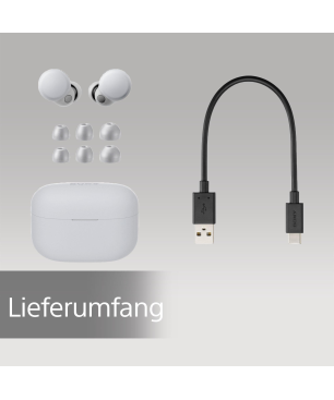 SONY LinkBuds S Truly Wireless, In-ear Kopfhörer Bluetooth Weiß