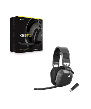 CORSAIR HS80 Max, Over-ear Gaming Headset Bluetooth Stahlgrau