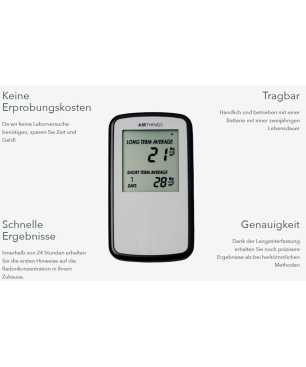 AIRTHINGS Home Digital Radon Detector / Messgerät Luftqualitätsmonitor