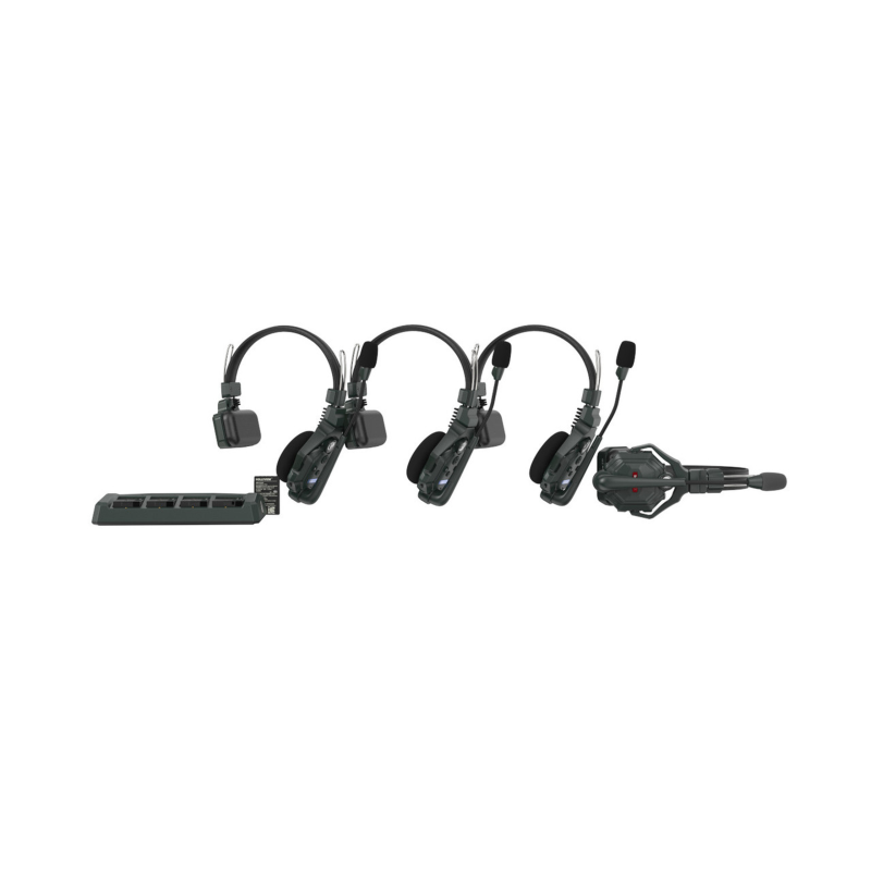 HOLLYLAND Solidcom C1 - 4S Full Duplex Wireless Intercom System, Over-ear Mono-Headset Schwarz