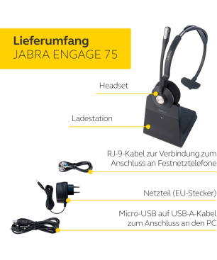 JABRA 75, In-ear kopfhörer Bluetooth Schwarz