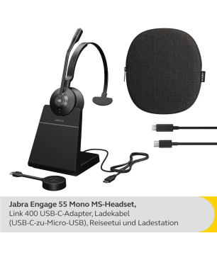 JABRA Engage 55, On-ear Kopfhörer Bluetooth Schwarz