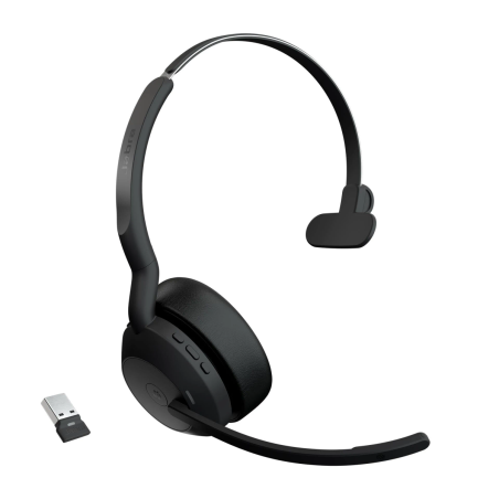 GN AUDIO Evolve2 55 MS, On-ear Bluetooth kopfhörer Bluetooth Schwarz