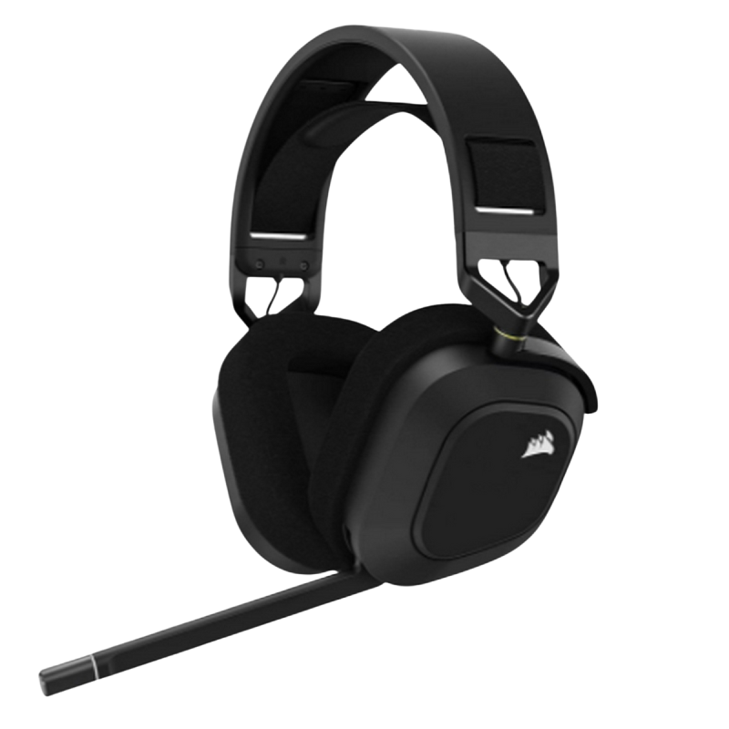 CORSAIR CA-9011235-EU HS80 RGB WIRELESS CARBON, On-ear Gaming-Headset Carbon