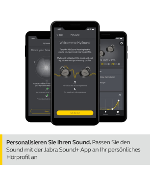 JABRA Elite 7 Pro, mit anpassbarem ANC, In-ear Kopfhörer Bluetooth Schwarz