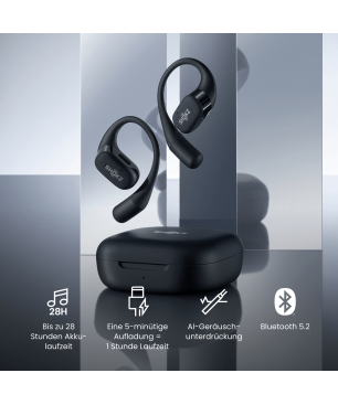 SHOKZ OpenFit, In-ear Kopfhörer Bluetooth Schwarz