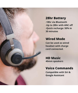 OROSOUND Tilde Pro, Over-ear kopfhörer Bluetooth Schwarz