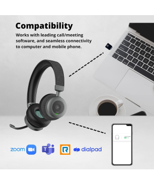 OROSOUND Tilde Pro, Over-ear kopfhörer Bluetooth Schwarz, Stereo