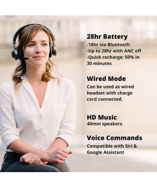 OROSOUND Tilde Pro, Over-ear kopfhörer Bluetooth Schwarz, Stereo