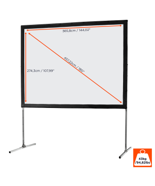 CELEXON Mobil Expert Faltrahmenleinwand, Bildbreite: 366 cm