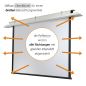 CELEXON Motor Expert Deckeneinbauleinwand, Bildbreite: 180 cm