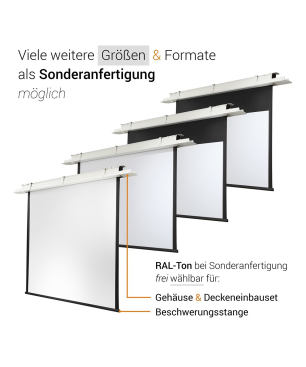 CELEXON Motor Expert Deckeneinbauleinwand, Bildbreite: 300 cm