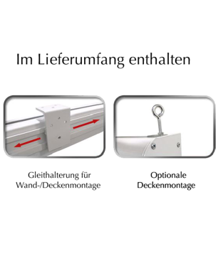 ELITE SCREENS SAKER TAB TENSIONSchwarz / MaxWhite FG / 222 x 125 (16:9)(Vorlauf 30cm) Beamer Leinwand