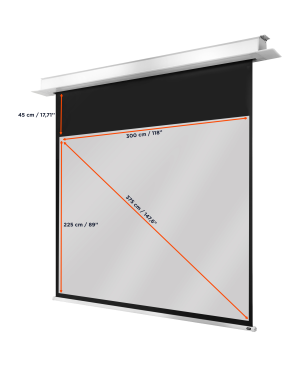 CELEXON Motor Professional Plus Deckeneinbauleinwand, Bildbreite: 300 cm