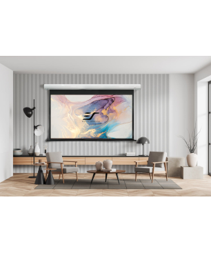 ELITE SCREENS SAKER PREMIUMWeiß / 16:9 / 299 x 168 (Vorlauf 15cm) Beamer Leinwand