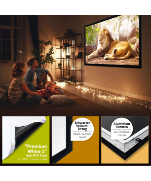 ESMART Professional MIRALE 443 x 249 cm (200") 16:9 Rahmen-Leinwand