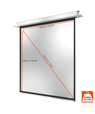 CELEXON Deckeneinbau Pro+ Deckeneinbauleinwand, Bilddiagonale (Zoll): 133 Zoll