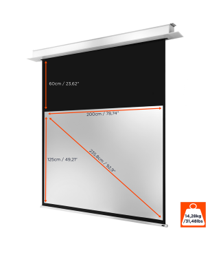 CELEXON Motor Professional Plus Deckeneinbauleinwand, Bildhöhe: 125 cm