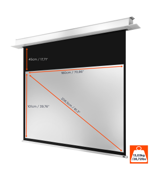 CELEXON Deckeneinbau Pro+ Deckeneinbauleinwand, Bildhöhe: 102 cm