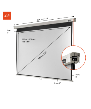 CELEXON Professional Rolloleinwand, Bildhöhe: 203 cm