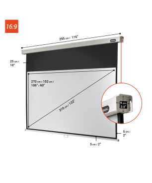 CELEXON Professional Rolloleinwand, Bildbreite: 270 cm