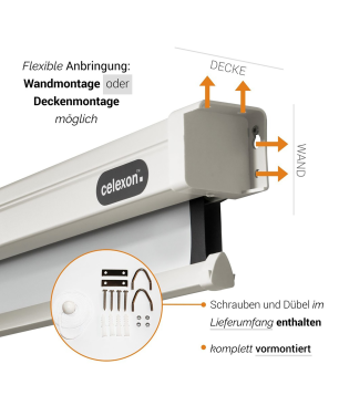 CELEXON Professional Rolloleinwand, Bildbreite: 270 cm