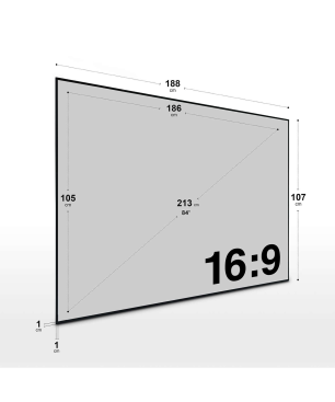 ESMART Expert UKD Tageslicht GRAU 186 x 105 cm (84") 16:9 Rahmen-Leinwand