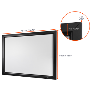 CELEXON HomeCinema Rahmenleinwand, Bildbreite: 180 cm